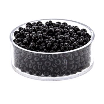 Rocailles schwarz satt 3,5 mm
