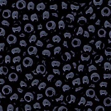 Rocailles schwarz satt 2 mm