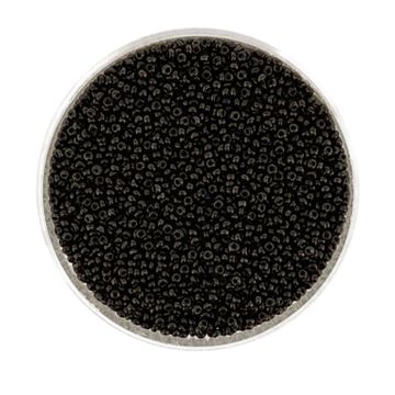 Rocailles schwarz satt 1 mm