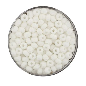 Rocailles weiß satt 4 mm