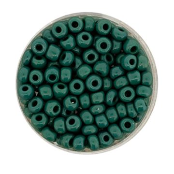 Rocailles dunkelgrün satt 4,5 mm