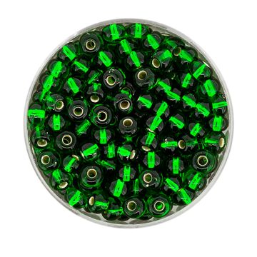 Rocailles grün silbereinzug 4,5 mm