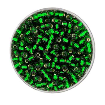 Rocailles grün silbereinzug 3,5 mm