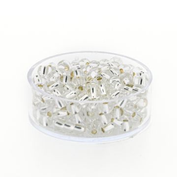 Rocailles kristall silbereinzug 4,5 mm