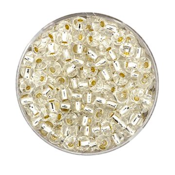 Rocailles kristall silbereinzug 4 mm