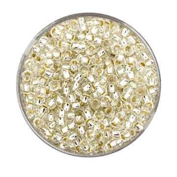 Rocailles kristall silbereinzug 3,1 mm