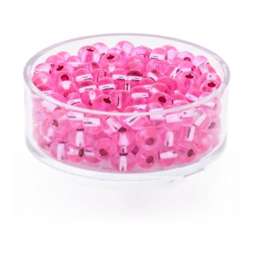 Rocailles rosa silbereinzug 4,5 mm