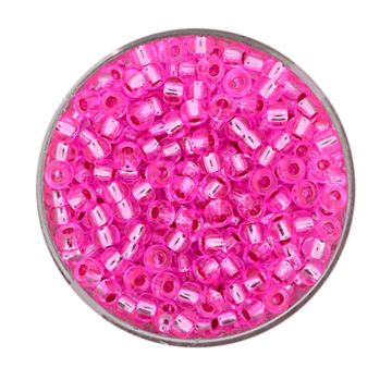 Rocailles rosa silbereinzug 3,5 mm