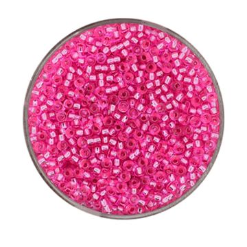Rocailles rosa silbereinzug 2 mm