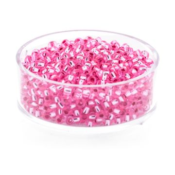 Rocailles rosa silbereinzug 2,6 mm