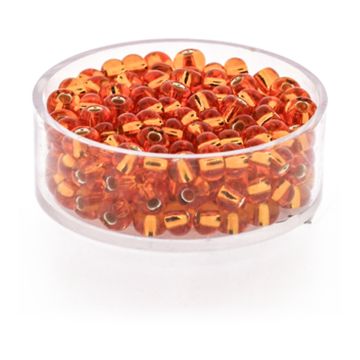 Rocailles orange silbereinzug 4,5 mm