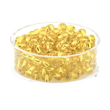 Rocailles gelb silbereinzug 4,5 mm
