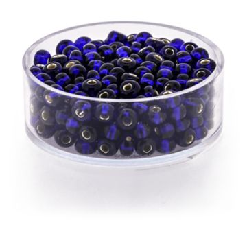 Rocailles lapis silbereinzug 4,5 mm