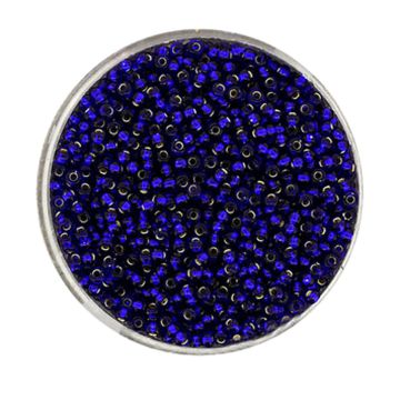Rocailles lapis silbereinzug 2 mm