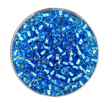 Rocailles blau silbereinzug 3,5 mm