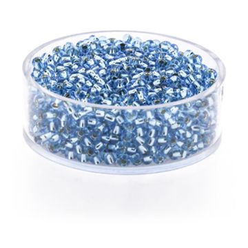 Rocailles blau silbereinzug 2,6 mm