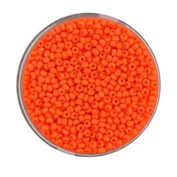 Rocailles satt orange 2 mm