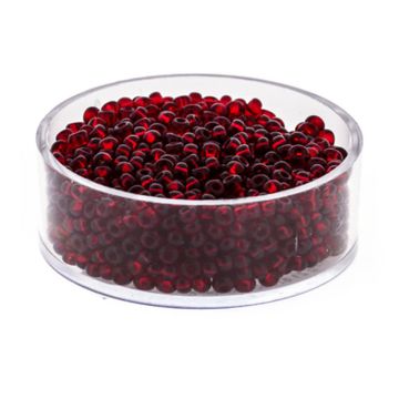 Rocailles rot transparent 2,6 mm
