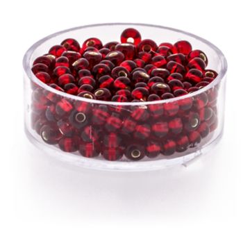 Rocailles rot silbereinzug 4,5 mm