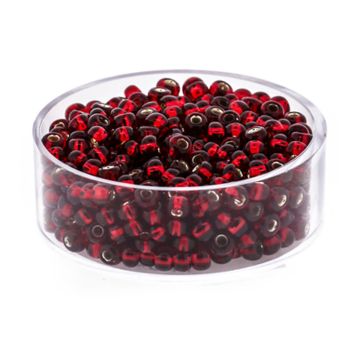 Rocailles rot silbereinzug 3,5 mm