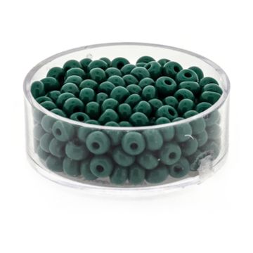 Rocailles dunkelgrün satt 4,5 mm