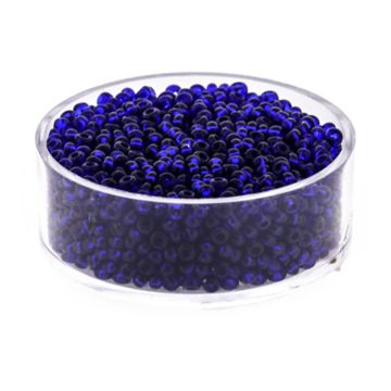Rocailles lapis transparent 2,6 mm