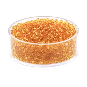 Rocailles dunkelorange transparent 2,6 mm
