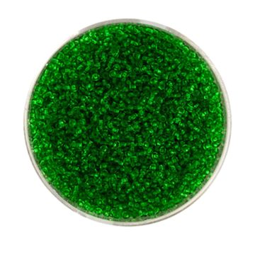 Minirocailles dunkelgrün transparent 1 mm