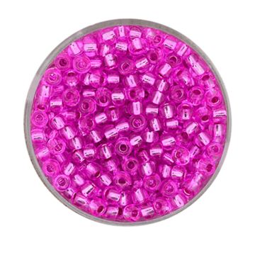 Rocailles fuchsia silbereinzug 3,5 mm