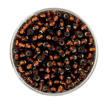 Rocailles dunkelbraun silbereinzug 3,5 mm