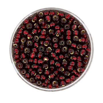 Rocailles dunkelrot silbereinzug 3,5 mm