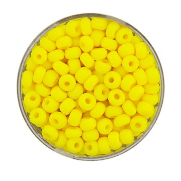 Rocailles gelb matt 4,5 mm