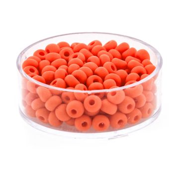 Rocailles dunkelorange matt 4,5 mm