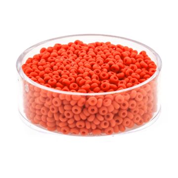 Rocailles dunkelorange matt 2,6 mm