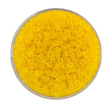 Rocailles gelb transparent matt 2,6 mm