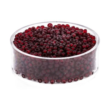 Rocailles rot transparent matt 2,6 mm