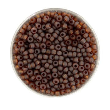 Rocailles dunkelbraun matt 2,6 mm
