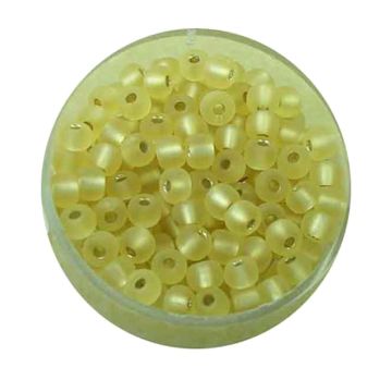 Rocailles helltopas matt silbereinzug 4,5 mm