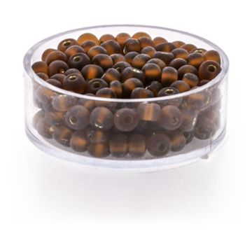 Rocailles dunkeltopas matt silbereinzug 4,5 mm