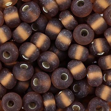 Rocailles dunkeltopas matt silbereinzug 4,5 mm