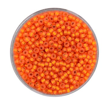 Rocailles orange matt silbereinzug 2,6 mm