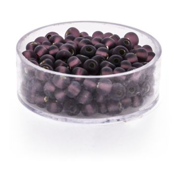 Rocailles amethyst matt silbereinzug 4,5 mm