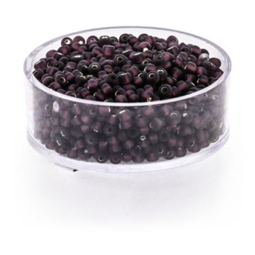 Rocailles amethyst matt silbereinzug 2,6 mm