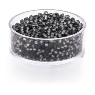 Rocailles grau matt silbereinzug 2,6 mm