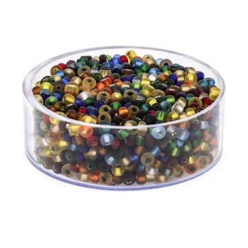 Rocailles Mix matt silbereinzug 2,6 mm