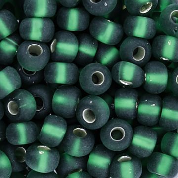 Rocailles grün matt silbereinzug 4,5 mm