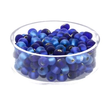 Rocailles blau ton silbereinzug 4,5 mm