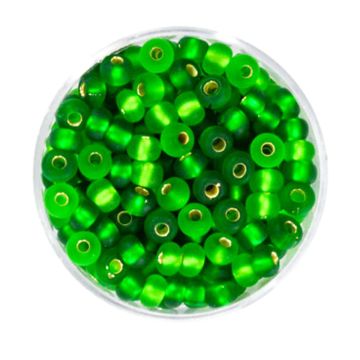 Rocailles grün ton silbereinzug 4,5 mm