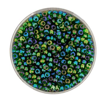 Rocailles Rainbow dunkelgrün 2,6 mm