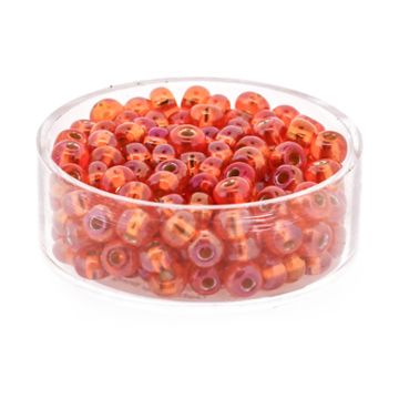 Rocailles orange AB silbereinzug 4,5 mm